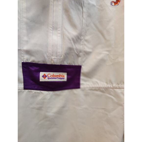 Columbia Clemson Tigers Quarter-Zip Jacket Size XXL White KO0090 - 102 - Picture 5 of 8